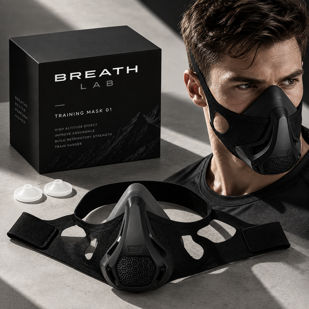 Máscara de Entrenamiento de Altitud Ajustable, Transpirable, de Malla, Entrenador de Respiración, Máscara de Ejercicio para Aumentar la Capacidad Pulmonar, para Correr, Gimnasio, MMA, Deportes