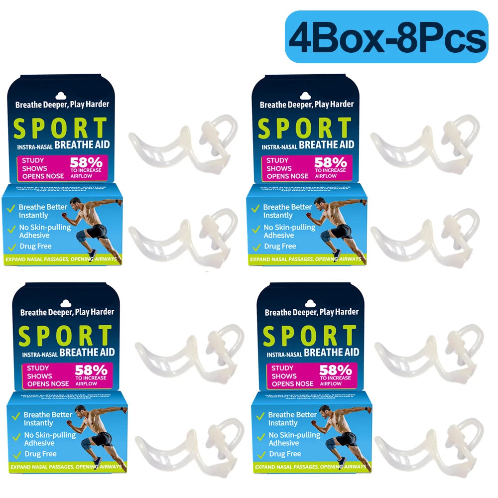 Dilatador Nasal Anti Ronquidos, Clip Nasal de Silicona para Deportes, Facilita la Respiración, Dispositivo para Dejar de Roncar, Mejora el Sueño