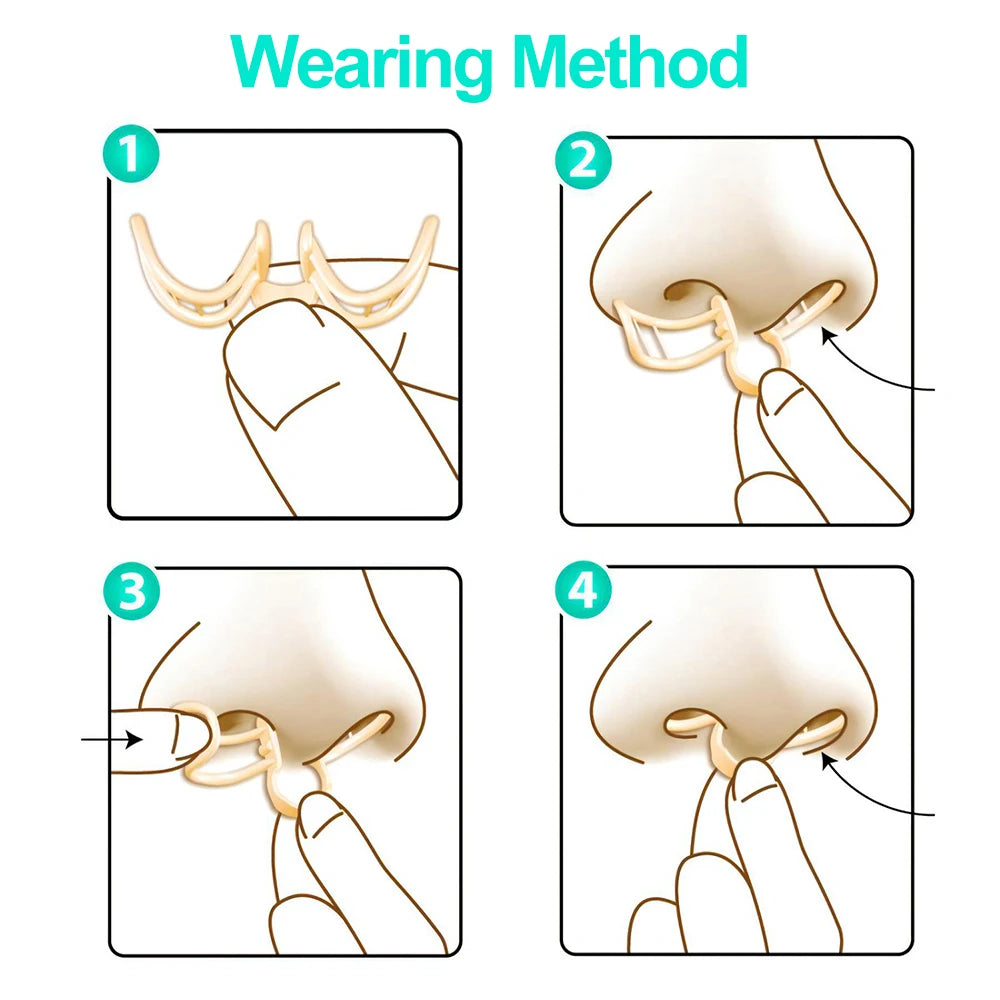 Dilatador Nasal Anti Ronquidos, Clip Nasal de Silicona para Deportes, Facilita la Respiración, Dispositivo para Dejar de Roncar, Mejora el Sueño