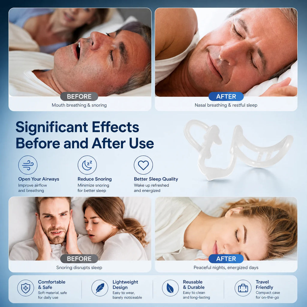 Dilatador Nasal Anti Ronquidos, Clip Nasal de Silicona para Deportes, Facilita la Respiración, Dispositivo para Dejar de Roncar, Mejora el Sueño